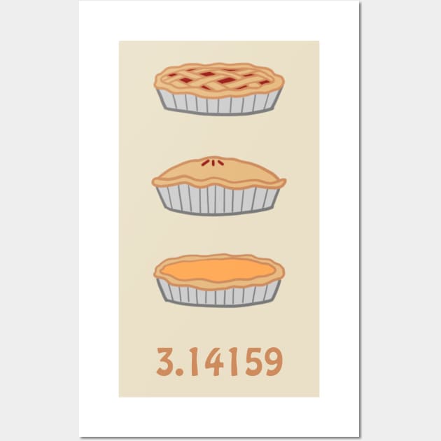 Pie = pi 3.14159 Wall Art by ballooonfish